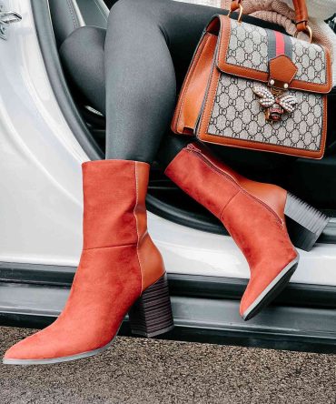 You Gotta Earn It Faux Suede Booties (Dark Terra Cotta) · NanaMacs