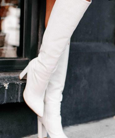 Milla Knee High Billini Boots (Ivory Scale) · NanaMacs