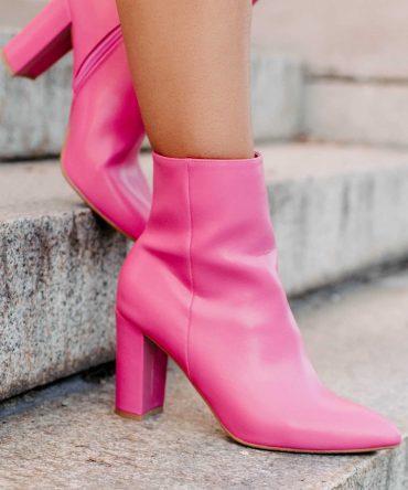 Hot Take Faux Leather Booties (Hot Pink) · NanaMacs
