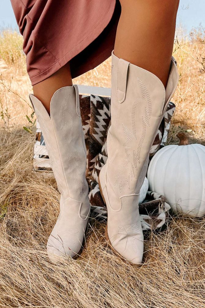 Stock Yard Stylin' Cowboy Boots (Sand Nubuck) · NanaMacs - Image 2