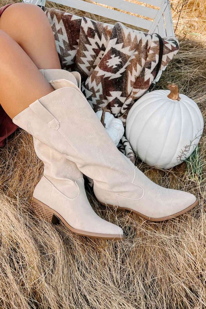 Stock Yard Stylin' Cowboy Boots (Sand Nubuck) · NanaMacs