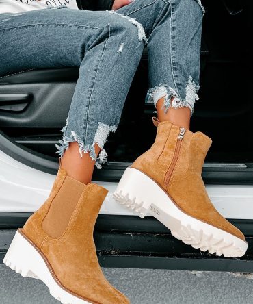 Easily Empowered Faux Suede Booties (Camel) · NanaMacs
