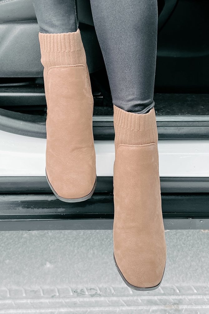 Ramp It Up Ankle Knit Booties (Taupe) · NanaMacs - Image 3
