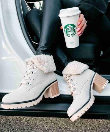 Whispering Pines Faux Fur Lug Sole Booties (Stone) · NanaMacs