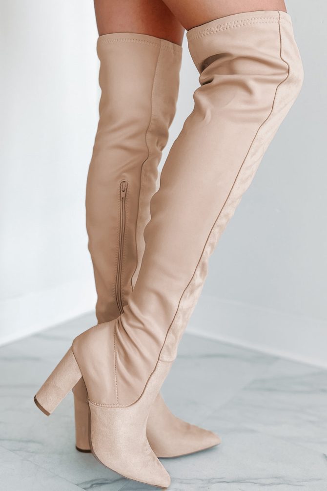 No Missteps Over The Knee Boots (Nude) · NanaMacs - Image 2