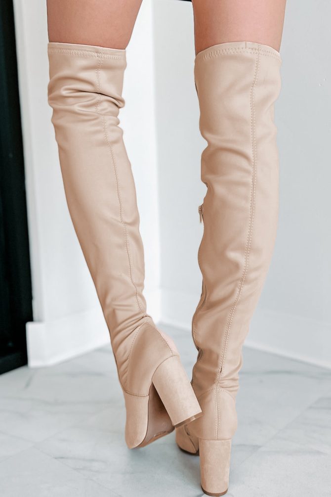 No Missteps Over The Knee Boots (Nude) · NanaMacs - Image 3