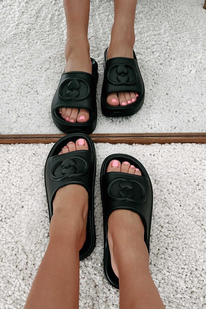 Always Chill PVC Platform Slide Sandals (Black) · NanaMacs - Image 3