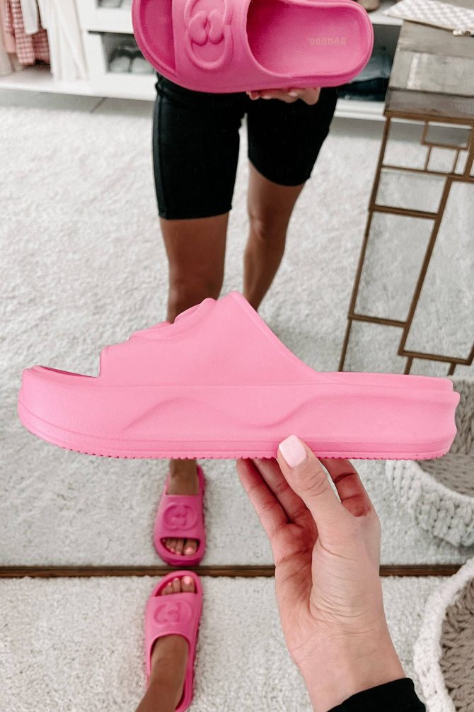 Always Chill PVC Platform Slide Sandals (Hot Pink) · NanaMacs - Image 3