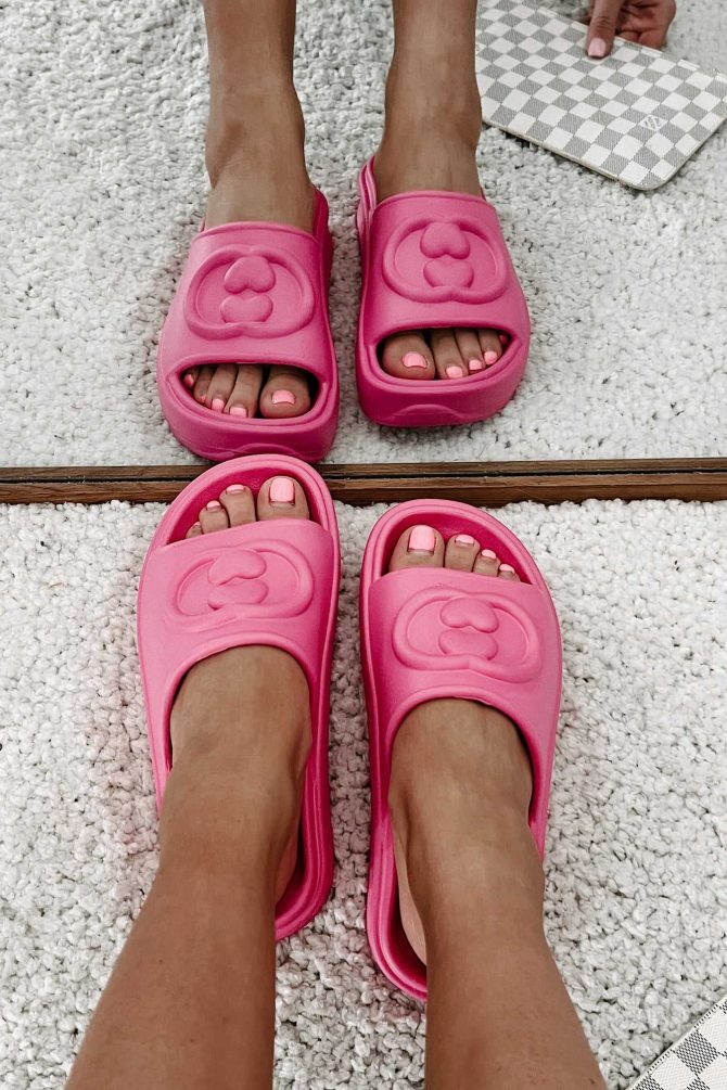Always Chill PVC Platform Slide Sandals (Hot Pink) · NanaMacs - Image 4