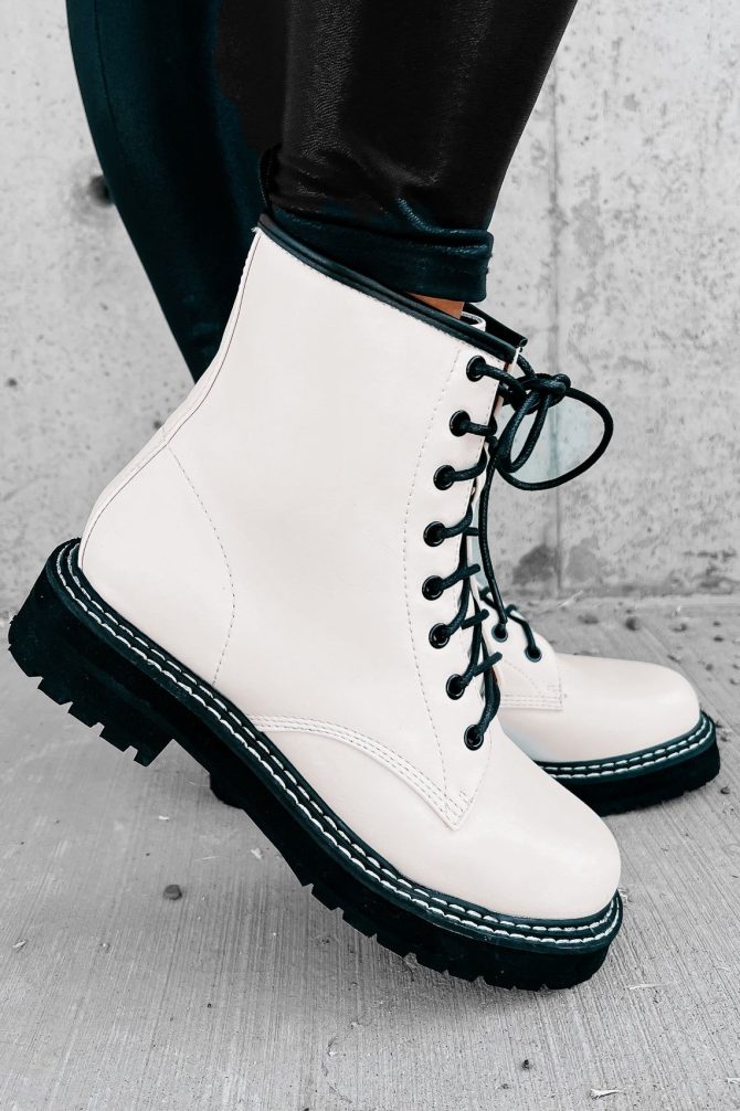 Someone Else's Problem Combat Boots (Nude) · NanaMacs - Image 2