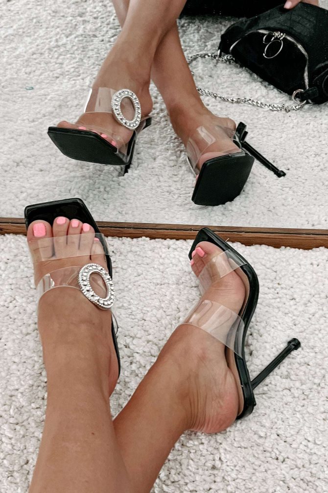 Secrets To Tell Clear Strap Heels (Clear/Black) · NanaMacs - Image 3
