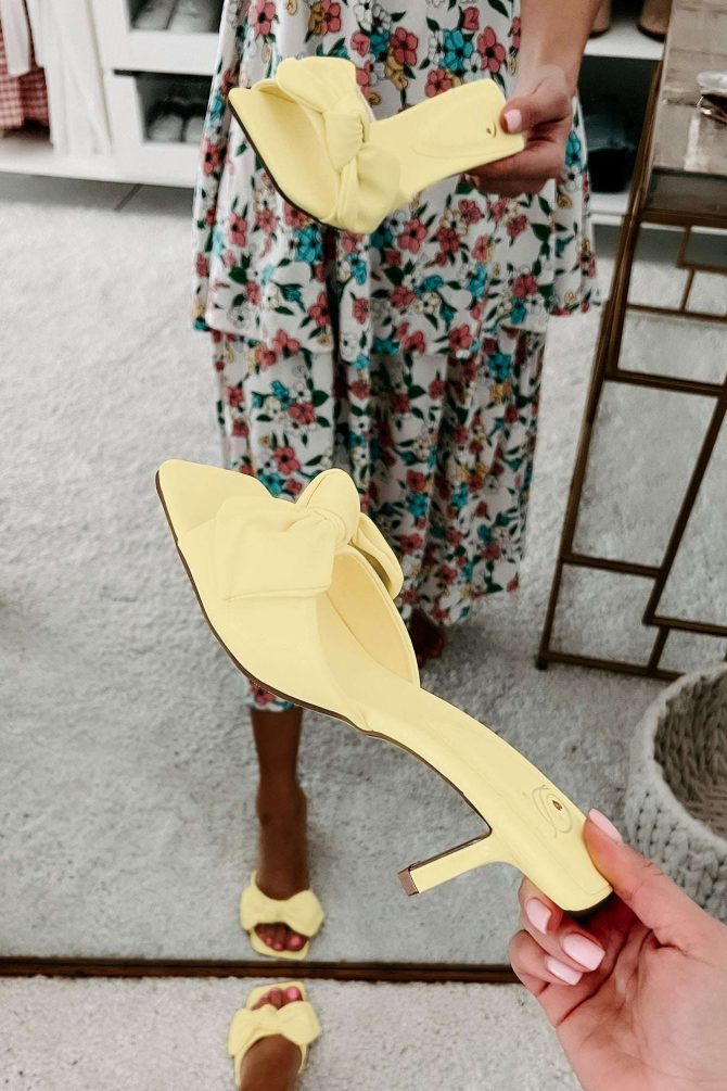 Pretty In Prague Knotted Heels (Yellow) · NanaMacs - Image 3