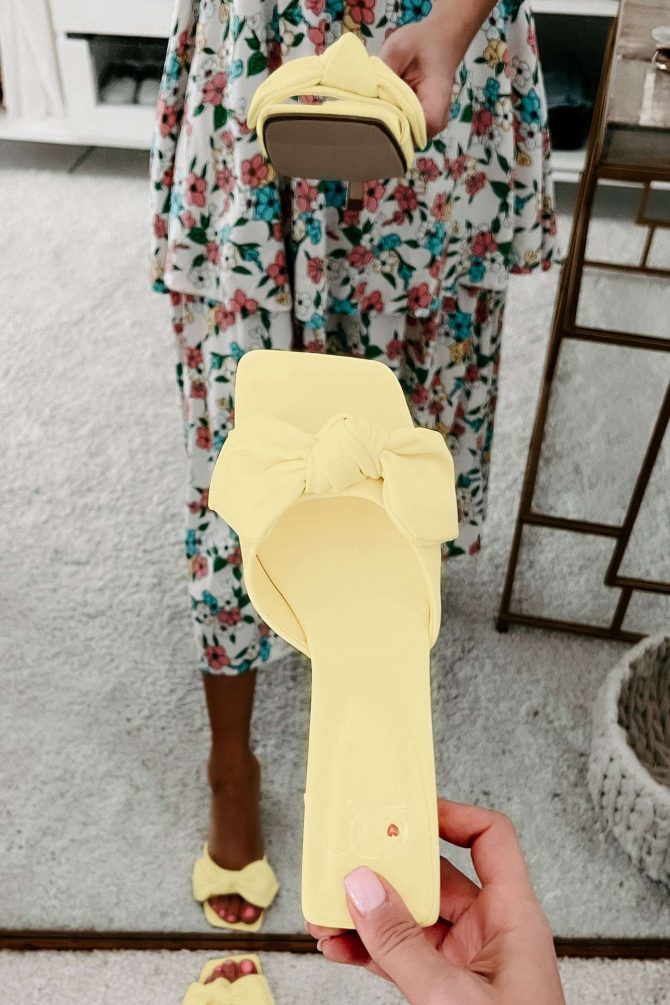 Pretty In Prague Knotted Heels (Yellow) · NanaMacs - Image 2