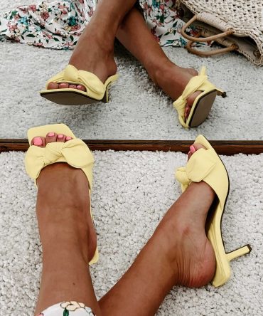 Pretty In Prague Knotted Heels (Yellow) · NanaMacs