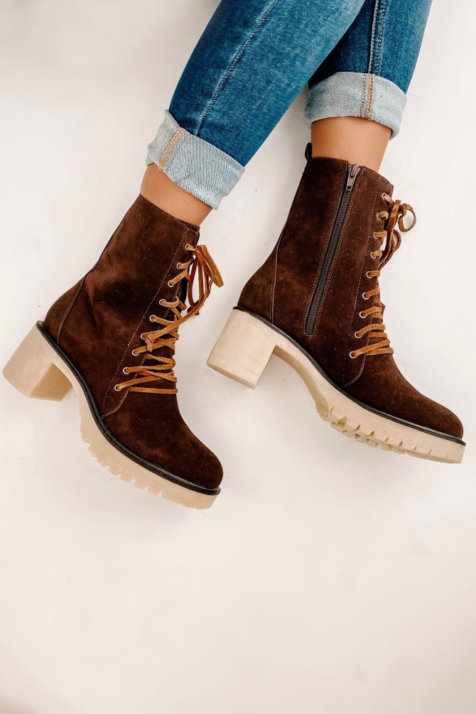 Rebel Heart Combat Boots (Coffee) · NanaMacs - Image 2