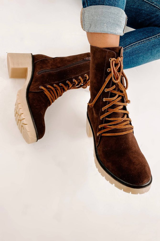 Rebel Heart Combat Boots (Coffee) · NanaMacs - Image 3
