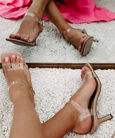 Let's Be Clear Clear Strap Heels (Clear) · NanaMacs