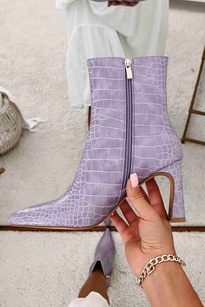 Layori Faux Croc Billini Booties (Amethyst Croc) · NanaMacs - Image 2
