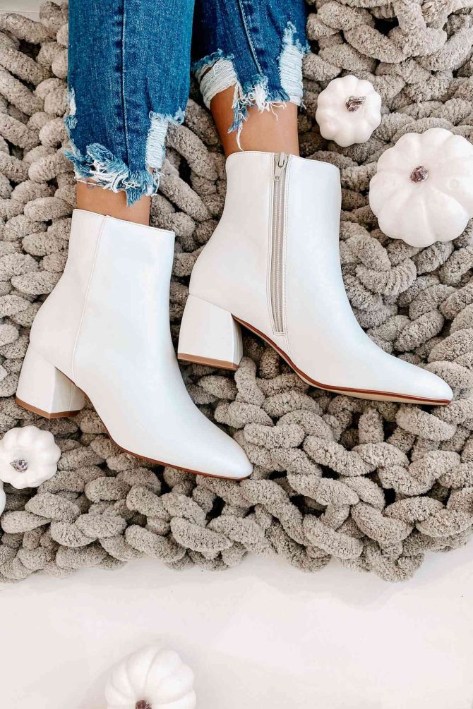 Truly Divine Faux Leather Booties (Bone) · NanaMacs - Image 3