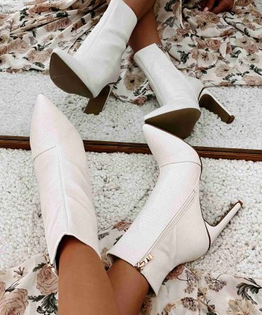 Bryson Scale Textured Billini Booties (Ivory Scale) · NanaMacs