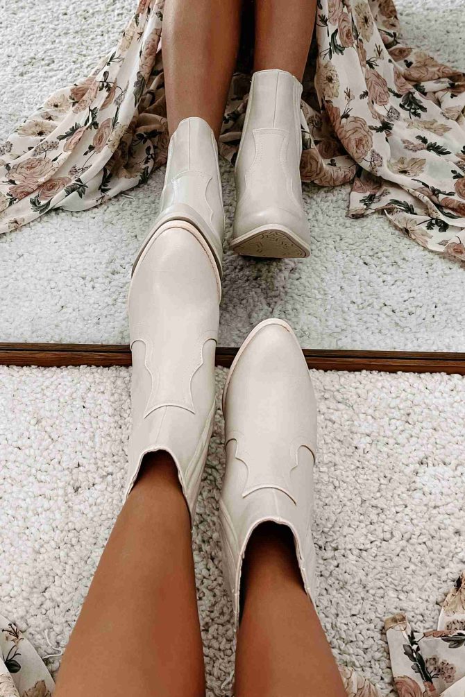 Honest To A Fault Western Bootie (Cream) · NanaMacs - Image 3