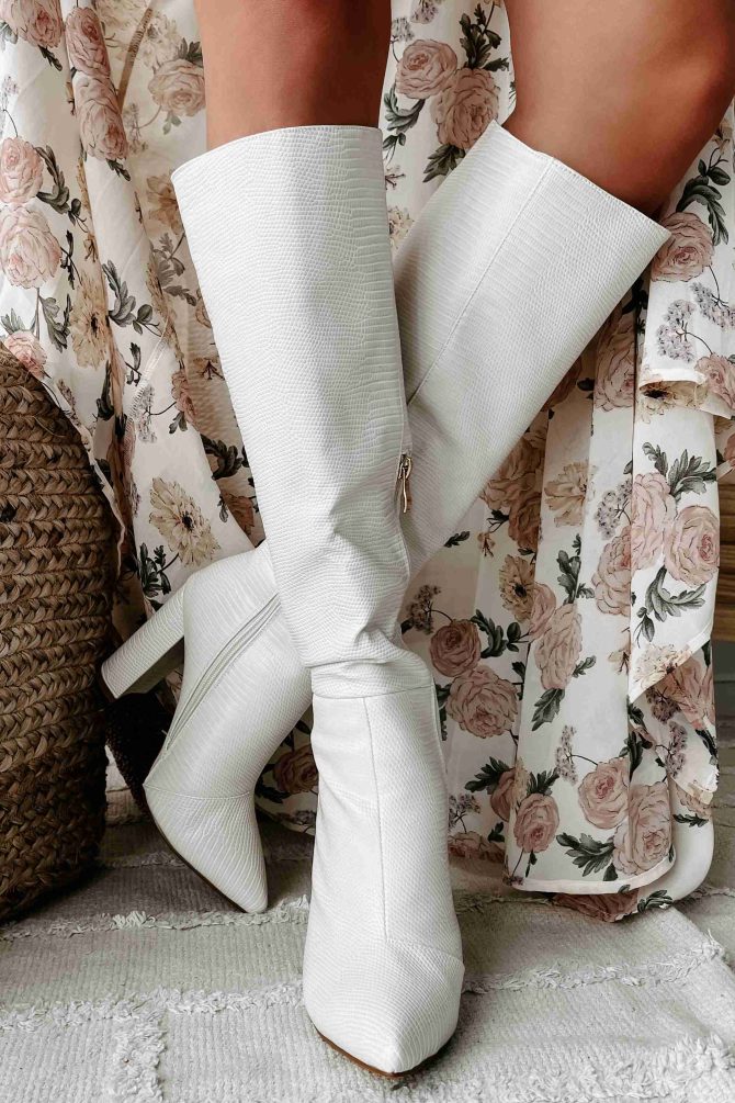 Milla Knee High Billini Boots (Ivory Scale) · NanaMacs - Image 4