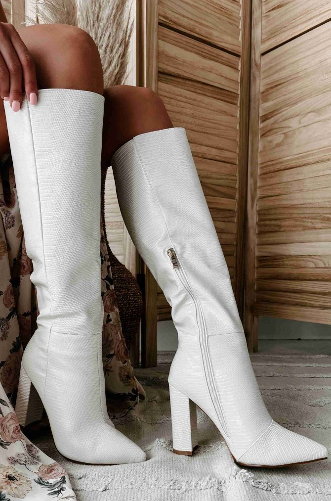 Milla Knee High Billini Boots (Ivory Scale) · NanaMacs - Image 2