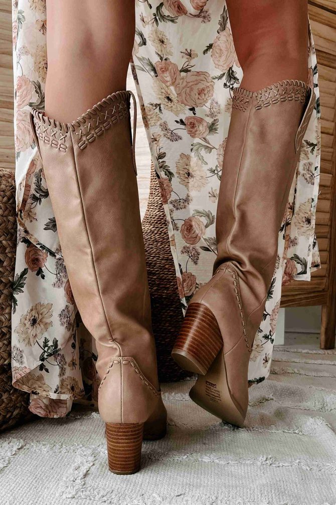Finley Billini Knee High Western Boots (Taupe) · NanaMacs - Image 2