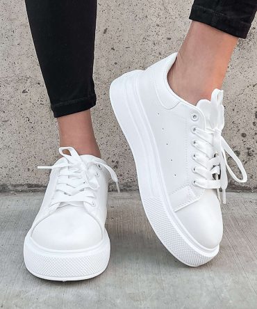 Doorbuster Just Playin' Around Platform Sneakers (White) · NanaMacs