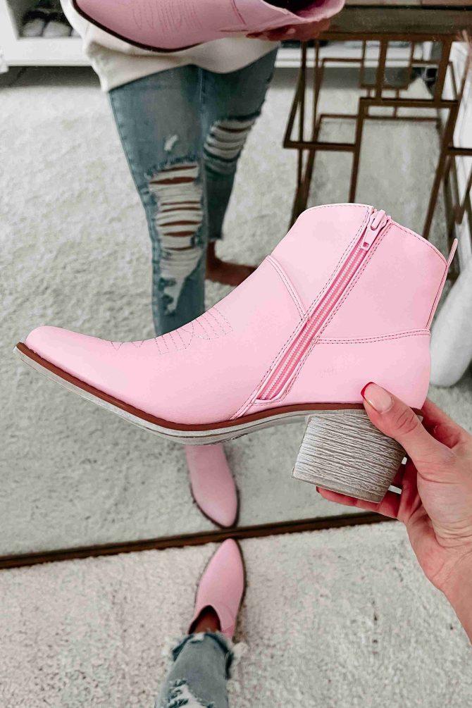 Getting Wild Western Style Bootie (Pink) · NanaMacs - Image 4