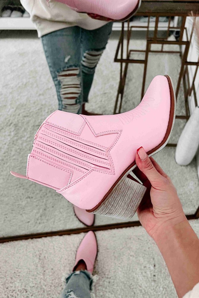 Getting Wild Western Style Bootie (Pink) · NanaMacs - Image 3
