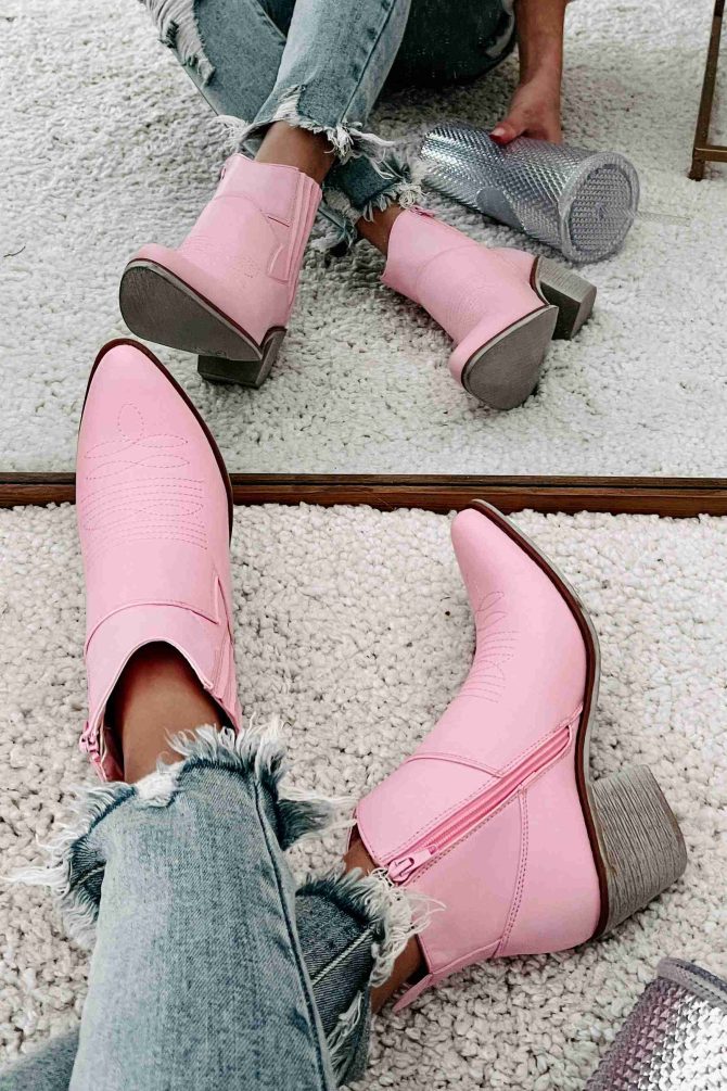 Getting Wild Western Style Bootie (Pink) · NanaMacs - Image 2