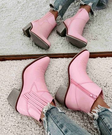 Getting Wild Western Style Bootie (Pink) · NanaMacs