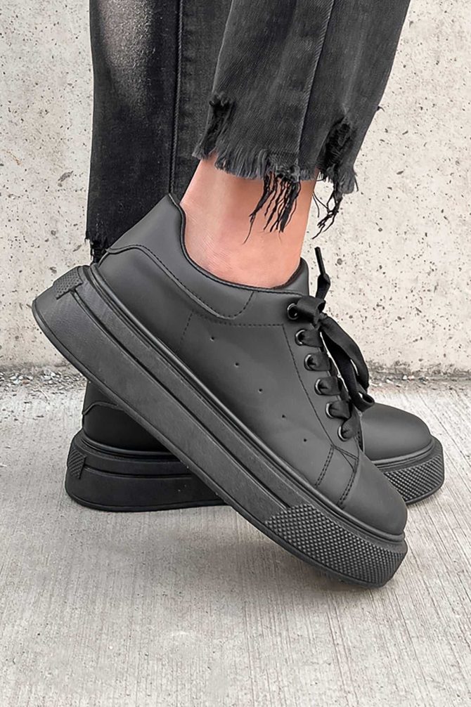Doorbuster Just Playin' Around Platform Sneakers (Black) · NanaMacs - Image 3