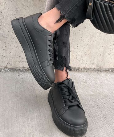 Doorbuster Just Playin' Around Platform Sneakers (Black) · NanaMacs