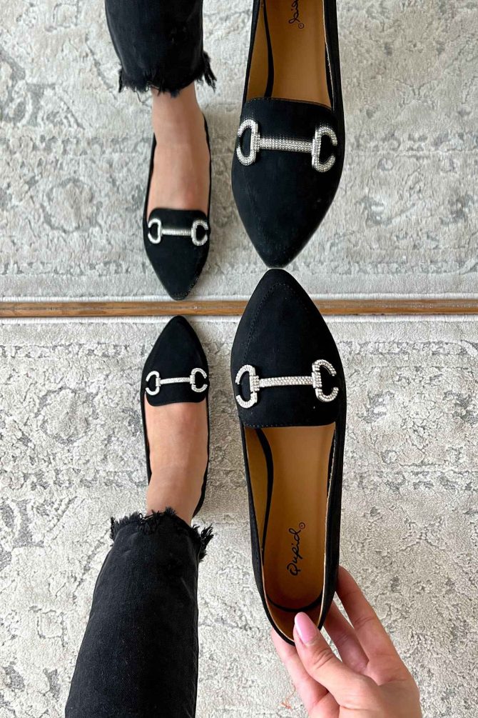 Doorbuster When Passion Meets Fashion Faux Suede Loafers (Black) · NanaMacs - Image 2