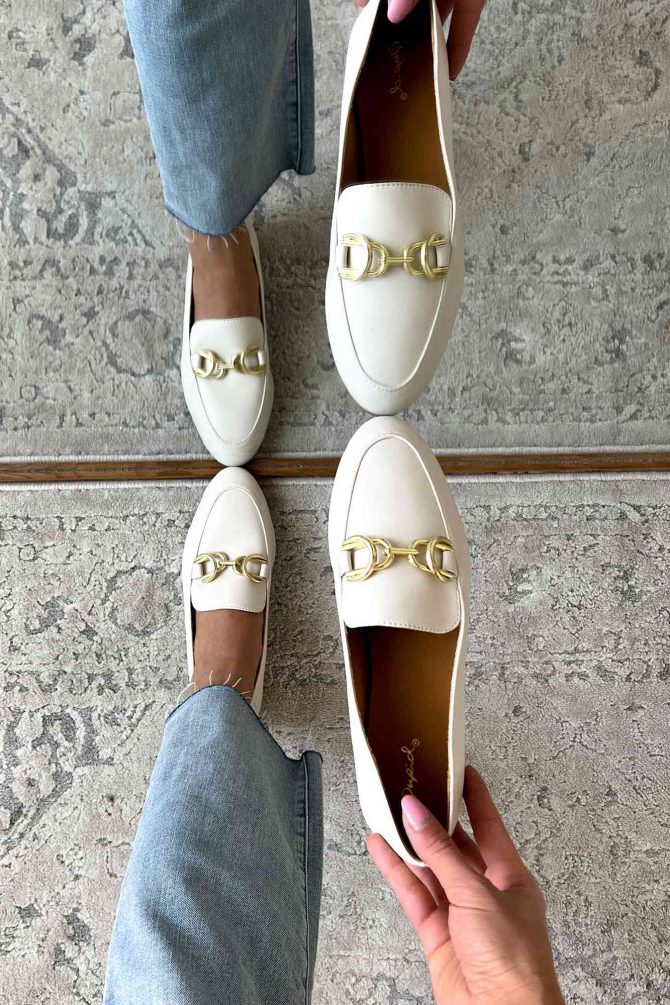 Doorbuster CEO Style Faux Leather Loafers (Off White) · NanaMacs