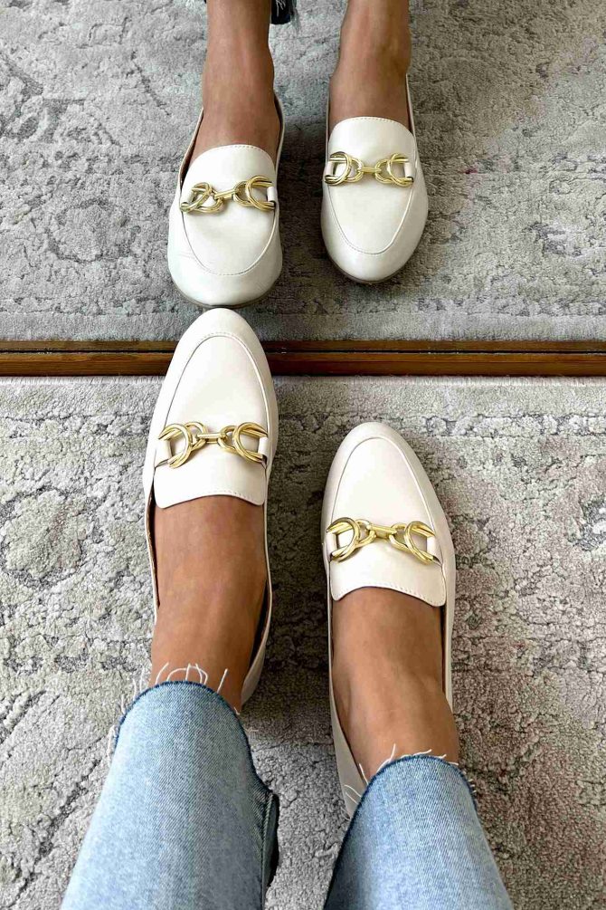 Doorbuster CEO Style Faux Leather Loafers (Off White) · NanaMacs - Image 2