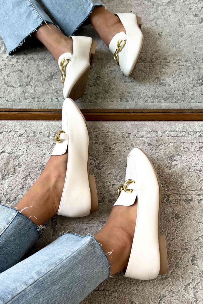 Doorbuster CEO Style Faux Leather Loafers (Off White) · NanaMacs - Image 3
