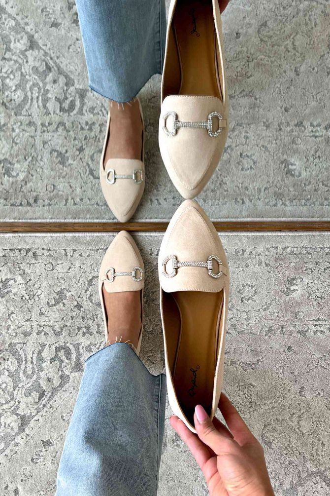 Doorbuster When Passion Meets Fashion Faux Suede Loafers (Nude) · NanaMacs - Image 3