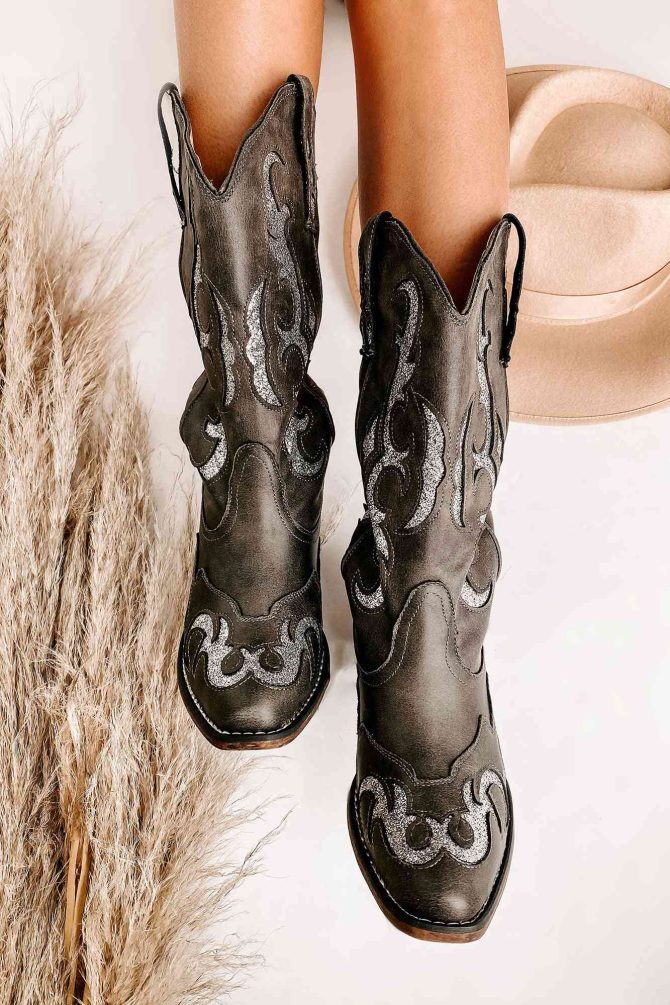 Lexington Glitter Cowgirl Boots (Black) · NanaMacs - Image 4
