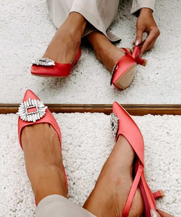 Taste Of Success Satin Slingback Kitten Heels (Hot Pink) · NanaMacs