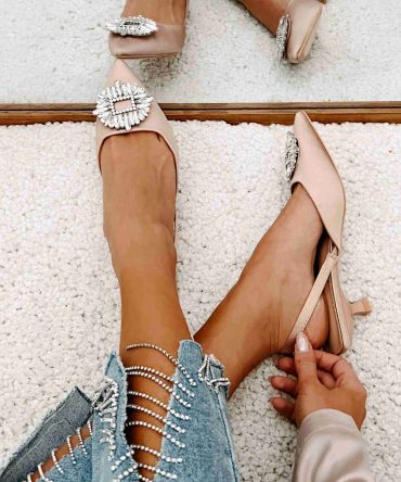 Taste Of Success Satin Slingback Kitten Heels (Beige) · NanaMacs