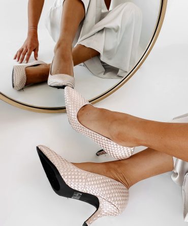Part Of The Plan Woven Pointed Toe Pumps (Nude) · NanaMacs
