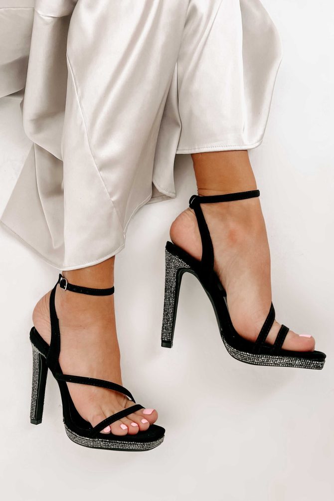 Lights, Camera, Rhinestones Strappy Rhinestone Heel (Black) · NanaMacs - Image 2