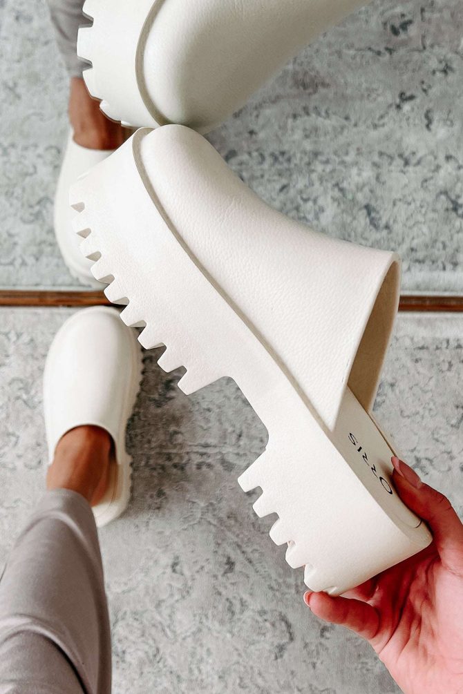 Ready For An Adventure Closed Toe Platform Mules (Nude) · NanaMacs - Image 2