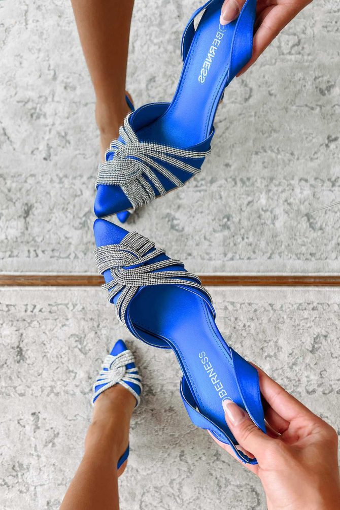 Prepped For The Spotlight Rhinestone Slingback Pumps (Royal Blue) · NanaMacs