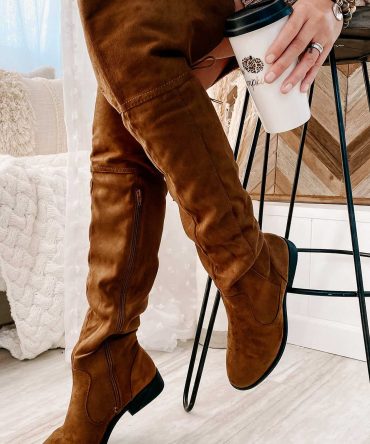Alluring Ways Over The Knee Boots (Coffee) · NanaMacs