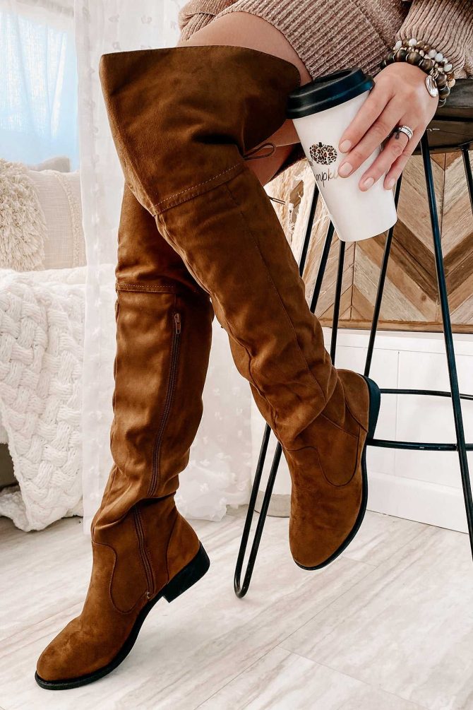 Alluring Ways Over The Knee Boots (Coffee) · NanaMacs