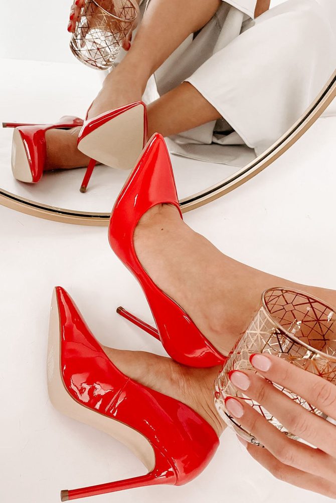 Mean Business Patent Heels (Red) · NanaMacs